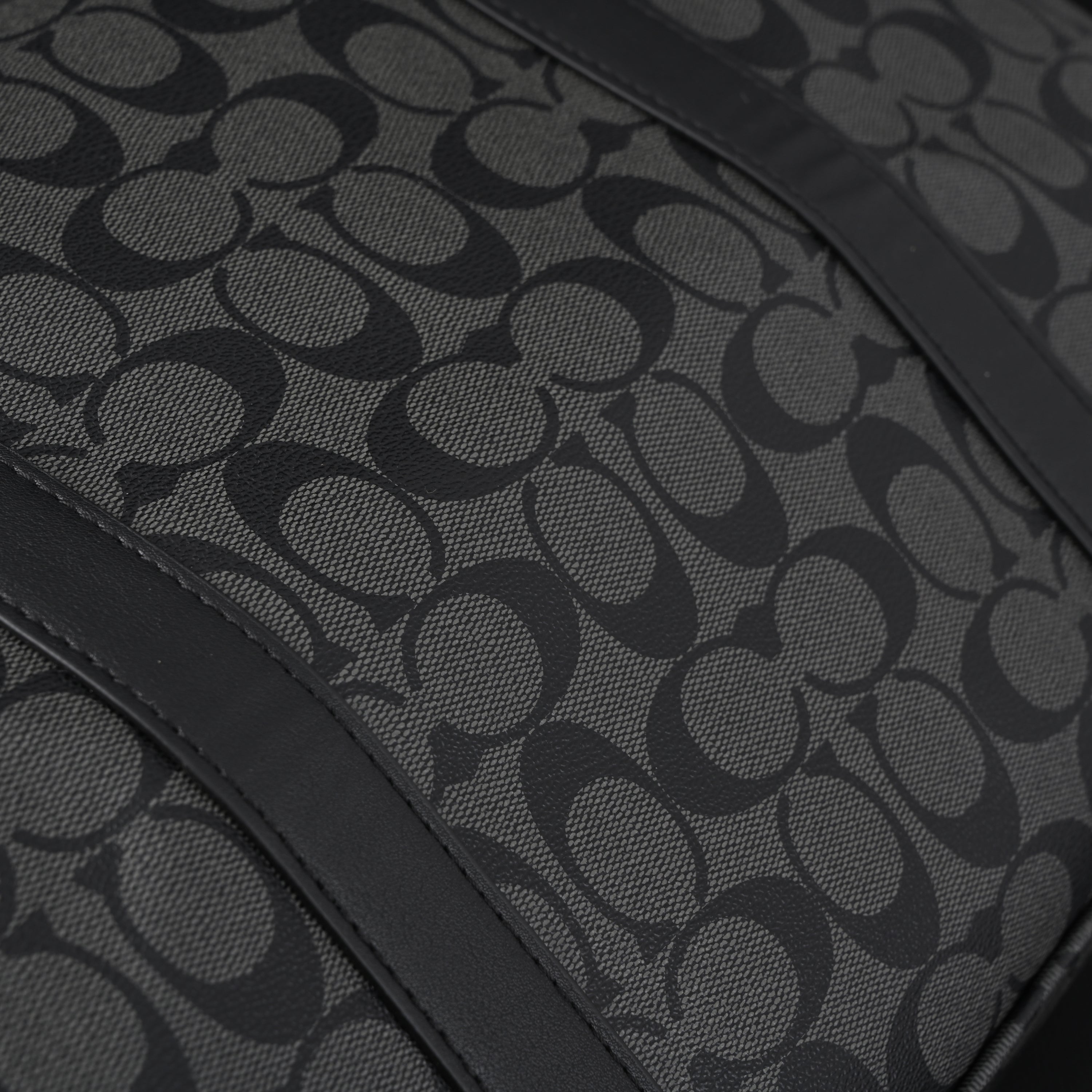 Coach Metropolitan Duffel Bag in Signature Black Canvas