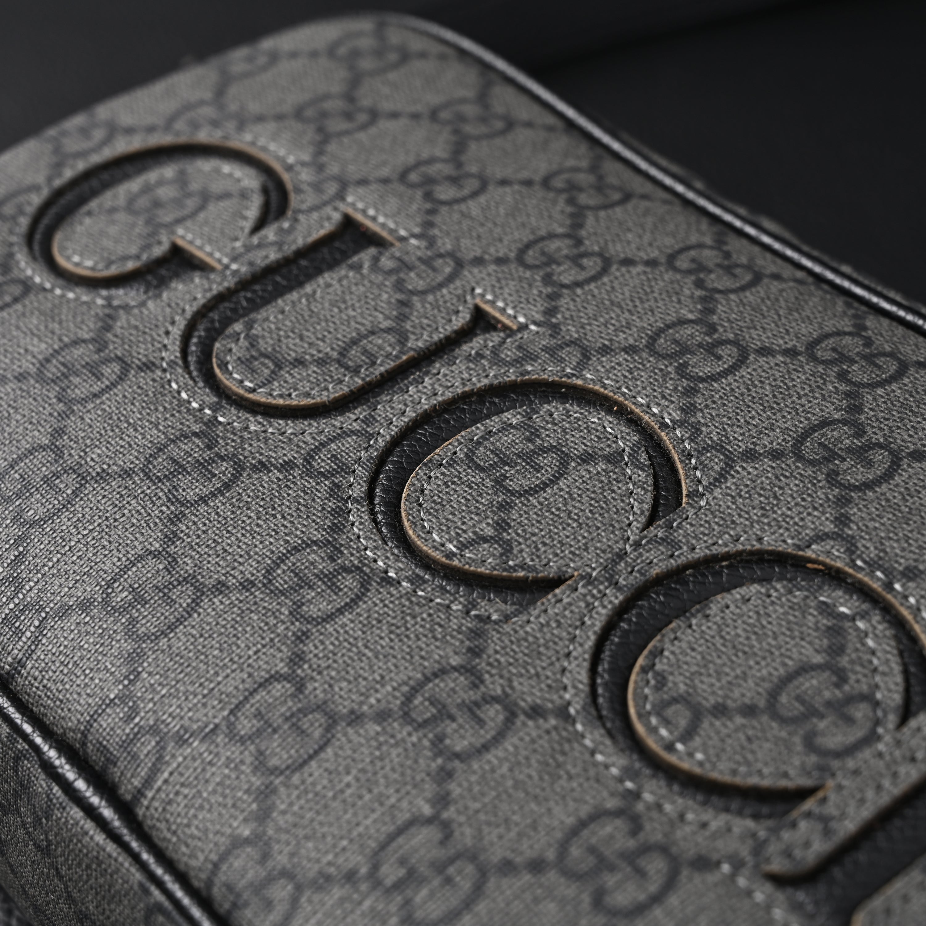 Gucci Ophidia GG Supreme Belt Bag – Black/Grey Monogram